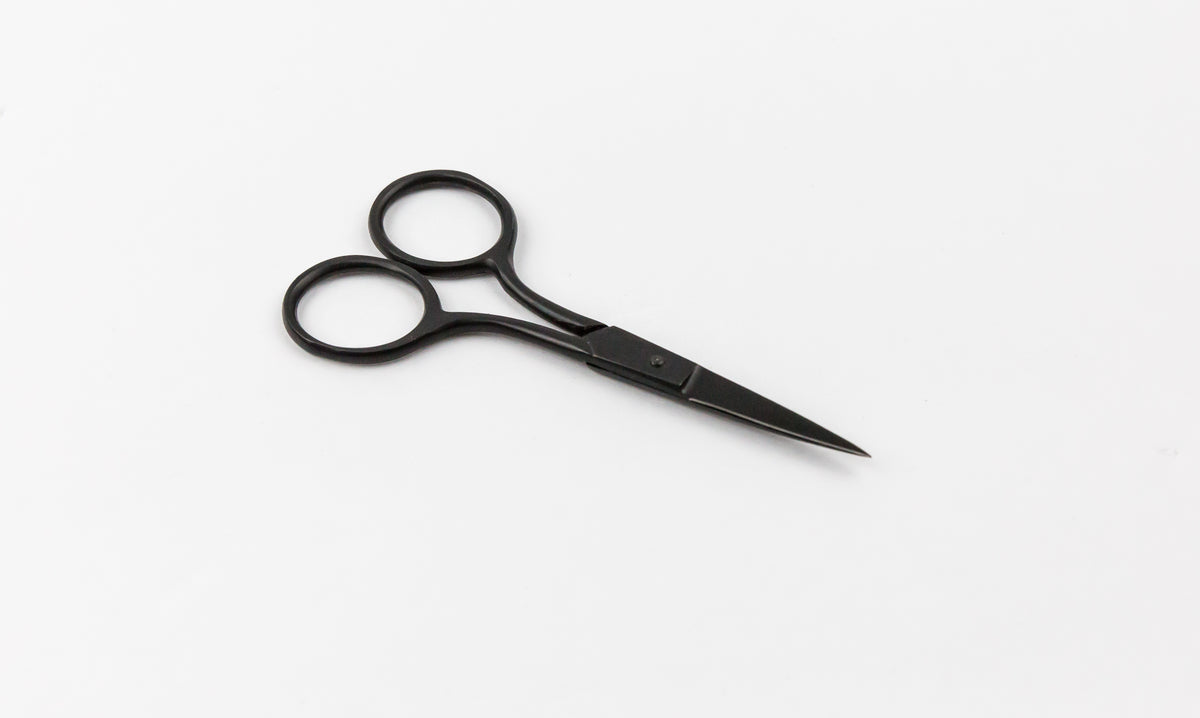 Men's 4″ Brushed Gunmetal Beard & Mustache Scissors – Maya Cosmetics